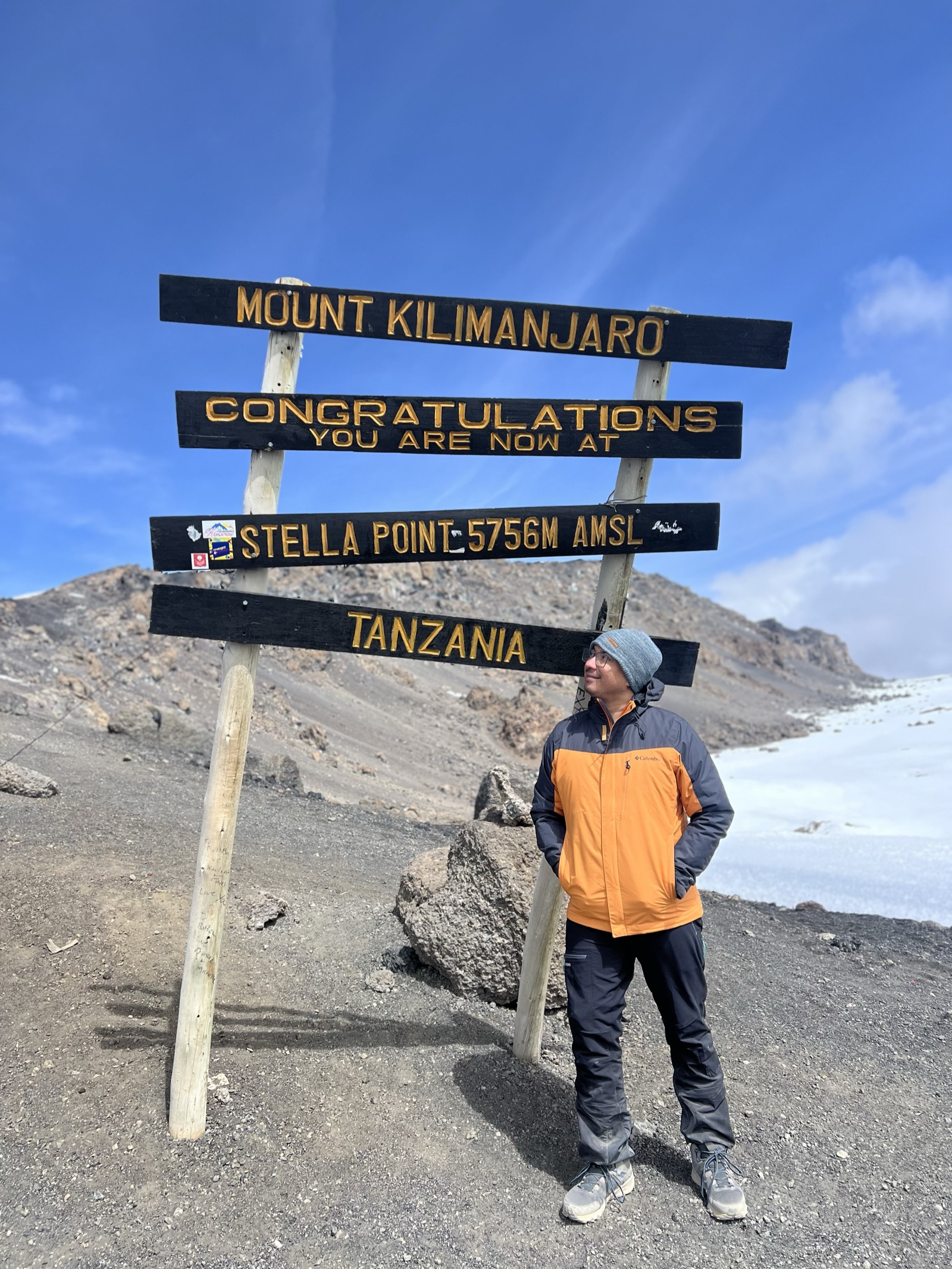 Aarohi Sen at the summit of Mount Kilimanjaro